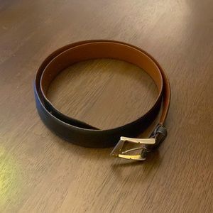 Vintage Christian Dior Dark Brown Split Leather Belt